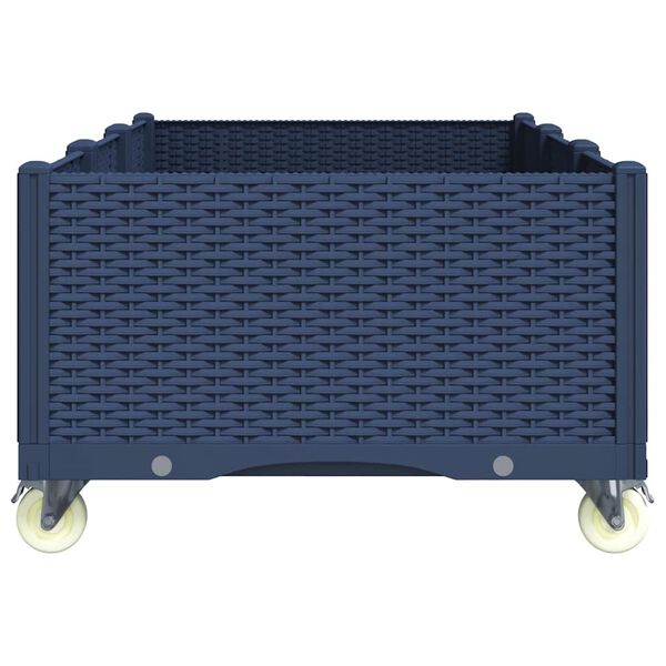 vidaXL Odlingsl&aring;da med spalj&eacute; bl&aring;gr&aring; 150x80x54 cm PP