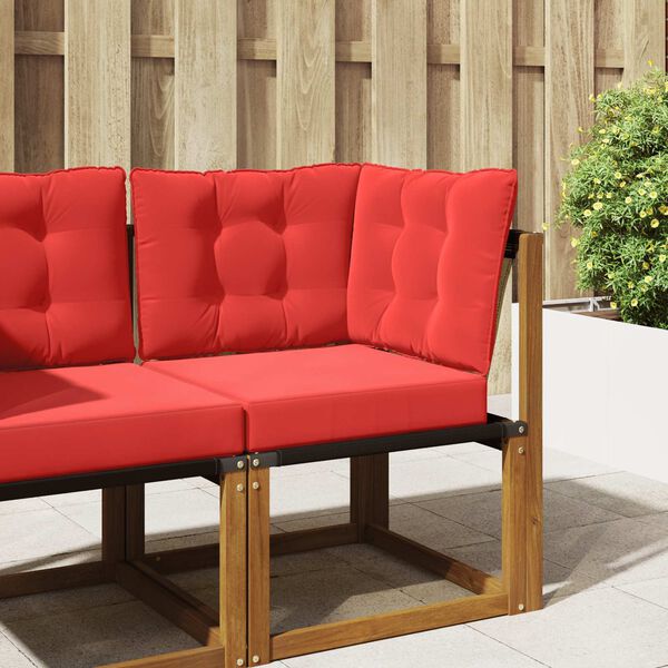 vidaXL Utomhus Soffa Kudde 3 pcs R&ouml;d Polyester