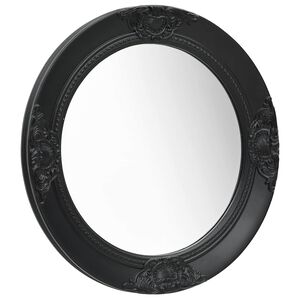vidaXL V&auml;ggspegel barockstil 50 cm svart