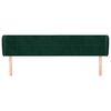 vidaXL S&auml;nggavel med kanter m&ouml;rkgr&ouml;n 183x23x78/88 cm sammet