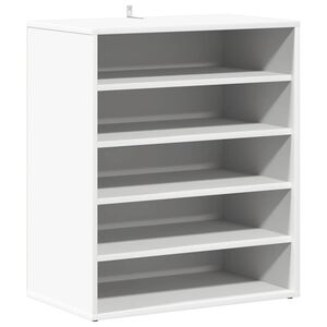 vidaXL Skosk&aring;p vit 60x35x70 cm konstruerat tr&auml;