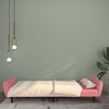 vidaXL Bäddsoffa 2-sits rosa sammet