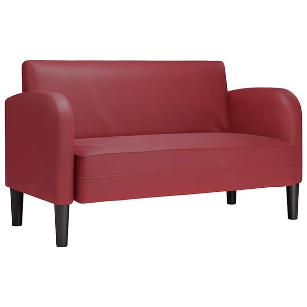vidaXL Loveseat soffa vinr&ouml;d 110 cm konstl&auml;der