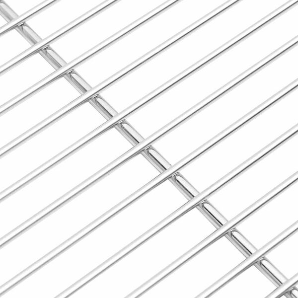 vidaXL Grillgaller Silver 50 x 35 cm Rostfritt st&aring;l