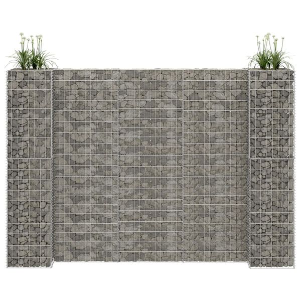 vidaXL Planteringsgabion H-formad stål 260x40x200 cm