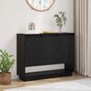 vidaXL Sideboard Svart Ek 97 x 29 x 75 cm Konstruerat trä