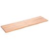 vidaXL Bordsskiva ljusbrun 180x50x(2-4) cm behandlad massiv ek