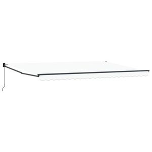 vidaXL Markis Vit 500 &times; 300 cm Polyester och metall
