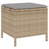 vidaXL Trädgårdsmöbelset Beige Poly rattan
