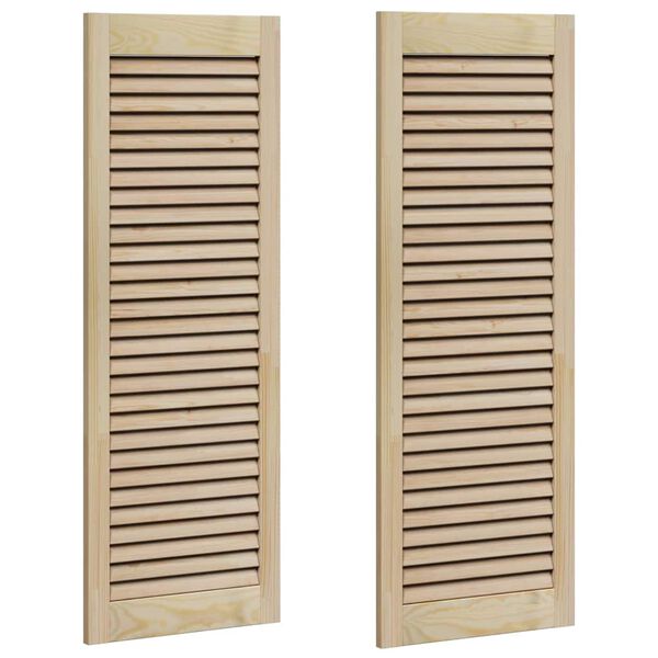 vidaXL Sk&aring;pd&ouml;rr 2 pcs Naturf&auml;rg 110 x 2,1 x 39,5 cm Massiv furu