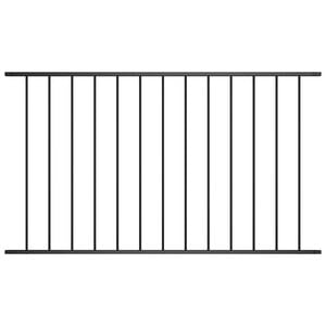 vidaXL Staketpanel Woerden pulverlackerad st&aring;l 1,7x0,75 m svart