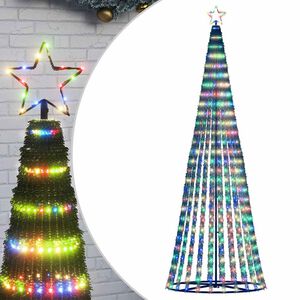 vidaXL LED julgran 475 LEDs flerf&auml;rgad 247 cm