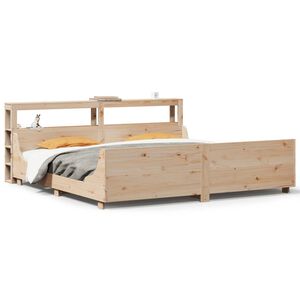 vidaXL S&auml;ngram utan madrass 200x200 cm massiv furu