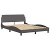 vidaXL Bed Frame "Viana" without Mattress Grey 140x200 cm Faux Leather