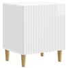 vidaXL Nattduksbord Vit h&ouml;gglans 43 x 34,5 x 50 cm Konstruerat tr&auml;