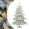 vidaXL Plast Hingad Julgran med 150 LED-lampor Vit 150 cm PVC och st&aring;l