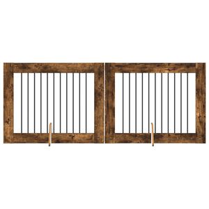vidaXL Hundgrind med st&auml;llningar 2 pcs R&ouml;kt ek 100 x 80 cm