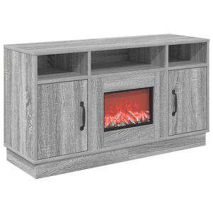vidaXL Elektrisk eldstad Gr&aring; Sonoma 100 x 33 x 55 cm Konstruerat tr&auml;