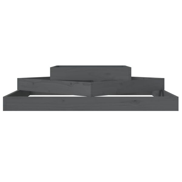 vidaXL Odlingsl&aring;da gr&aring; 112x112x27 cm massiv furu