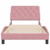 vidaXL Bed Frame without Mattress Pink 100x200 cm Velvet