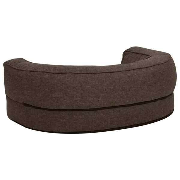 vidaXL Ergonomisk hundmadrass 60x42 cm linnelook fleece brun