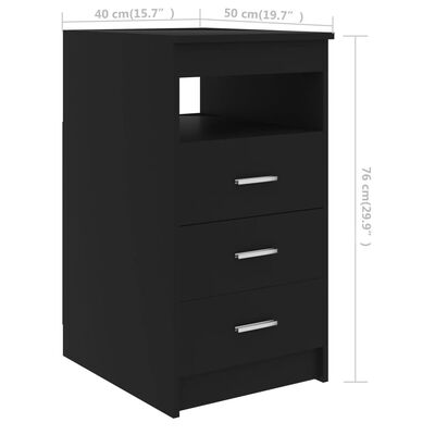 vidaXL Skrivbord svart 140x50x76 cm konstruerat trä