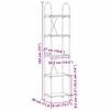 vidaXL Hyllsystem R&ouml;kt ek 40 x 30 x 183 cm Konstruerat tr&auml;