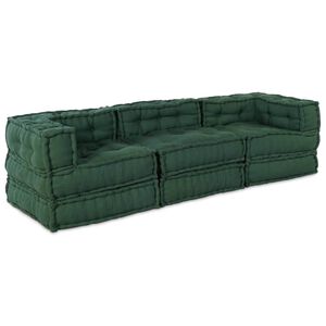 vidaXL Modulsofa enhet Tyg Gr&ouml;n 210 x 70 x 56 cm