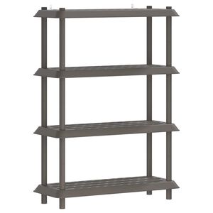vidaXL Hyllsystem 4 niv&aring;er 100 x 40 x 136,5 cm PP Ljusgr&aring;