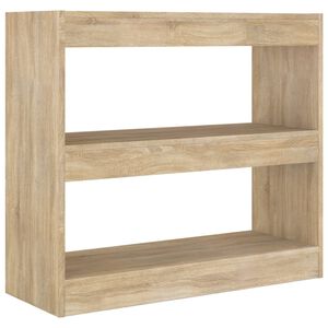 vidaXL Bokhylla/Rumsavdelare sonoma-ek 80x30x72 cm