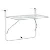 vidaXL Balkongbord vit 60x40 cm st&aring;l