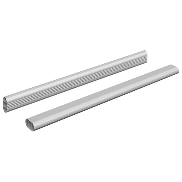 vidaXL Kl&auml;dst&aring;ng 2 pcs Silver 764 x 15 x 29 mm Aluminiumlegering