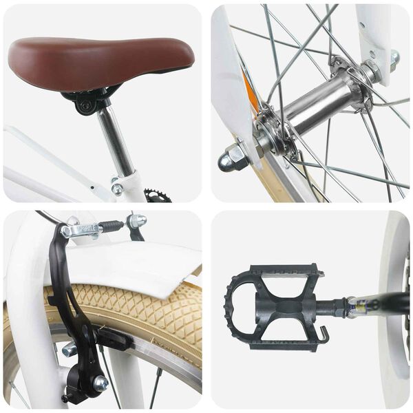 vidaXL Barncykel 20 Tum 6-11 Vit