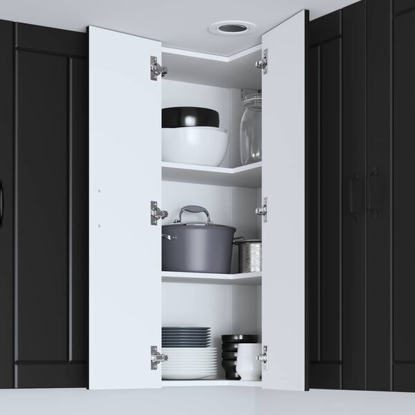 vidaXL K&ouml;kssk&aring;p Lucca Svart 57 x 57 x 100 cm Konstruerat tr&auml;