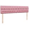 vidaXL Ottoman s&auml;ngram med madrasser rosa 160x200 cm sammet