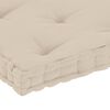 vidaXL Dyna till pallsoffa beige 73x40x7 cm bomull