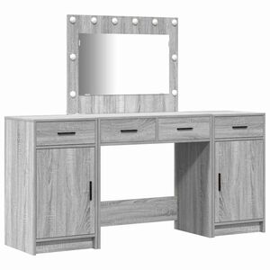 vidaXL Smyckebord 3 st Gr&aring; 78,5 x 41 x 135 cm Konstruerat tr&auml;