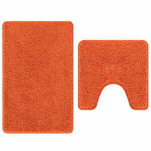 vidaXL Antisklid badmatta set 2 pcs Orange PP