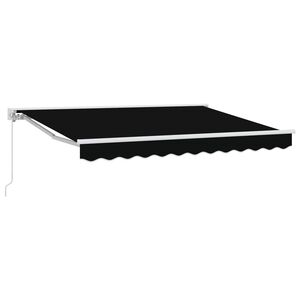 vidaXL Manuell Utdragbar Markis Svart 3 x 2,5 m