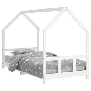 vidaXL S&auml;ngram f&ouml;r barns&auml;ng vit 90x200 cm massiv furu