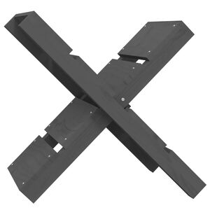 vidaXL Vedst&auml;ll Gr&aring; 47x39,5x48 cm massiv furu