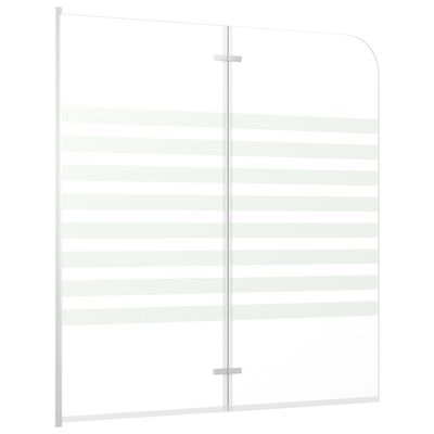 vidaXL Badkarsvägg 120x140 cm härdat glas randig