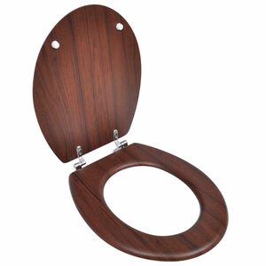 vidaXL Toalettsits MDF lock enkel design brun