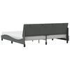vidaXL Bed with Mattress "Hanko" Dark Grey 200x200 cm Fabric