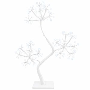 vidaXL S-formad LED-julgran 2 st Vit 18 x 18 x 45 cm St&aring;l