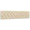 vidaXL Bed with Mattress Cream 200x200 cm Fabric