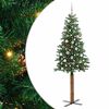 vidaXL Smal julgran Gr&ouml;n 210 cm PVC och solid furu