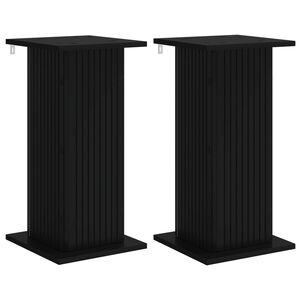 vidaXL V&auml;xtst&auml;ll 2 pcs Svart 30,5 x 30 x 60,5 cm Konstruerat tr&auml;