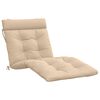 vidaXL Solstol Kudde VIANEN 100% Polyester Gr&auml;ddvit 200 x 80 x 8 cm
