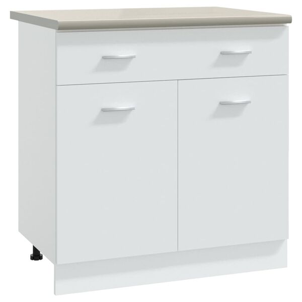 vidaXL B&auml;nkskiva gr&auml;ddvit 80x60x2,8 cm sp&aring;nskiva